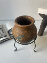 Load image into Gallery viewer, Painted Vessel with Metal Stand
