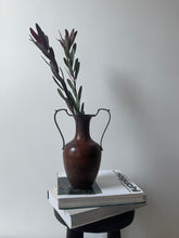 Load image into Gallery viewer, Metal Vase with Sculptural Handles