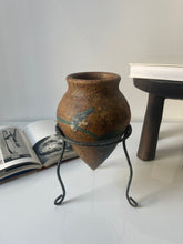 Load image into Gallery viewer, Painted Vessel with Metal Stand