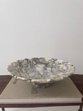 Load image into Gallery viewer, Italian Alabaster Scalloped Pedestal Bowl