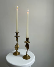 Load image into Gallery viewer, Twisted Brass Candle Holders