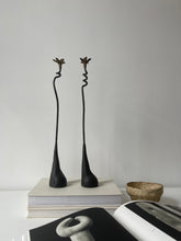 Load image into Gallery viewer, Tall Sculptural Wrought Iron Candle Holders