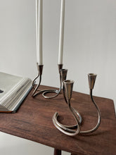 Load image into Gallery viewer, Danish Silver Candle Holders