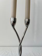 Load image into Gallery viewer, Adjoining Chrome Candle Holders