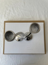 Load image into Gallery viewer, Adjoining Chrome Candle Holders