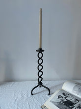 Load image into Gallery viewer, Large Wrought Iron Twisted Candle Holder