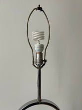 Load image into Gallery viewer, Chrome Table Lamp With Pleated Shade