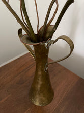 Load image into Gallery viewer, Hammered Brass Double Handle Vase