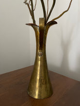 Load image into Gallery viewer, Hammered Brass Double Handle Vase