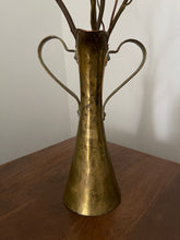 Load image into Gallery viewer, Hammered Brass Double Handle Vase