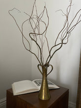 Load image into Gallery viewer, Hammered Brass Double Handle Vase