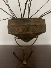 Load image into Gallery viewer, Ceramic Vase on Metal Stand