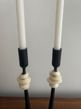 Load image into Gallery viewer, Wrought Iron Candle Holders with Neck Detail