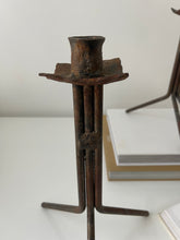 Load image into Gallery viewer, Brutalist Iron 3 Legged Candle Holders