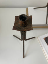 Load image into Gallery viewer, Brutalist Iron 3 Legged Candle Holders