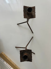 Load image into Gallery viewer, Brutalist Iron 3 Legged Candle Holders