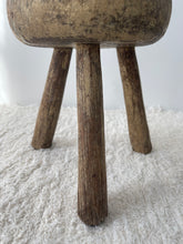 Load image into Gallery viewer, 1800s Small Primitive Wooden Stool
