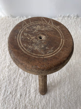 Load image into Gallery viewer, 1800s Small Primitive Wooden Stool