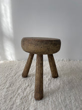 Load image into Gallery viewer, 1800s Small Primitive Wooden Stool