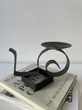 Load image into Gallery viewer, Hand Forged Wrought Iron Swirl Candle Holder