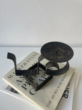 Load image into Gallery viewer, Hand Forged Wrought Iron Swirl Candle Holder