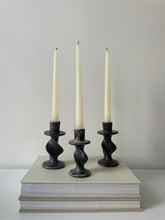 Load image into Gallery viewer, Hand Carved Abstract Soapstone Candle Holders
