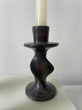 Load image into Gallery viewer, Hand Carved Abstract Soapstone Candle Holders
