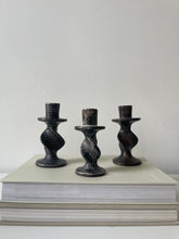 Load image into Gallery viewer, Hand Carved Abstract Soapstone Candle Holders