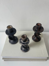 Load image into Gallery viewer, Hand Carved Abstract Soapstone Candle Holders