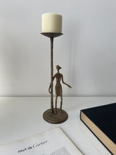 Load image into Gallery viewer, Brutalist Bronze Female Form Candlestick