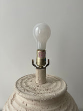 Load image into Gallery viewer, Large Ribbed Plaster Table Lamp