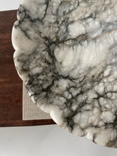 Load image into Gallery viewer, Italian Alabaster Scalloped Pedestal Bowl