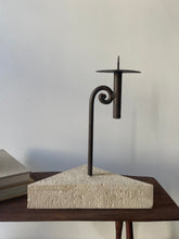 Load image into Gallery viewer, Sculptural Wrought Iron Candle Holder