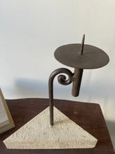 Load image into Gallery viewer, Sculptural Wrought Iron Candle Holder