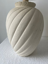 Load image into Gallery viewer, Large Plaster Swirl Table Lamp