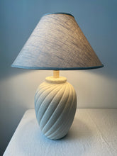 Load image into Gallery viewer, Large Plaster Swirl Table Lamp
