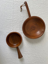 Load image into Gallery viewer, Footed Wooden Bowl with Handle