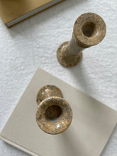 Load image into Gallery viewer, Carved Stone Pillar Candle Holders