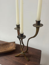 Load image into Gallery viewer, Hand Forged Iron Wavy Candelabra