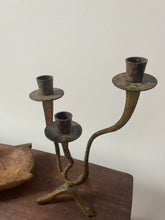 Load image into Gallery viewer, Hand Forged Iron Wavy Candelabra