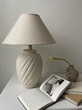 Load image into Gallery viewer, Large Plaster Swirl Table Lamp