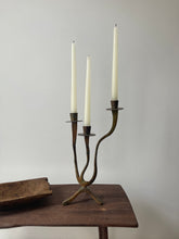 Load image into Gallery viewer, Hand Forged Iron Wavy Candelabra