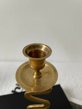 Load image into Gallery viewer, Brass Squiggle Candle Holder