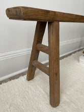 Load image into Gallery viewer, Vintage Elm Wood Bench