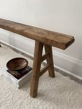 Load image into Gallery viewer, Vintage Elm Wood Bench