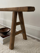 Load image into Gallery viewer, Vintage Elm Wood Bench