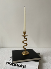 Load image into Gallery viewer, Brass Squiggle Candle Holder
