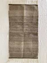 Load image into Gallery viewer, Oaxacan Handmade Wool Rug- Gray Stripe 22.5&quot; x 42&quot;
