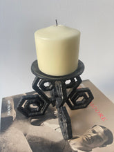 Load image into Gallery viewer, Cast Iron Geometric Candle Holder
