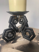 Load image into Gallery viewer, Cast Iron Geometric Candle Holder
